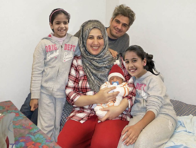 Flchtlingsfamilie Badr aus Syrien im ... Dezember im Elztal zur Welt gekommen.  | Foto: Stenzel