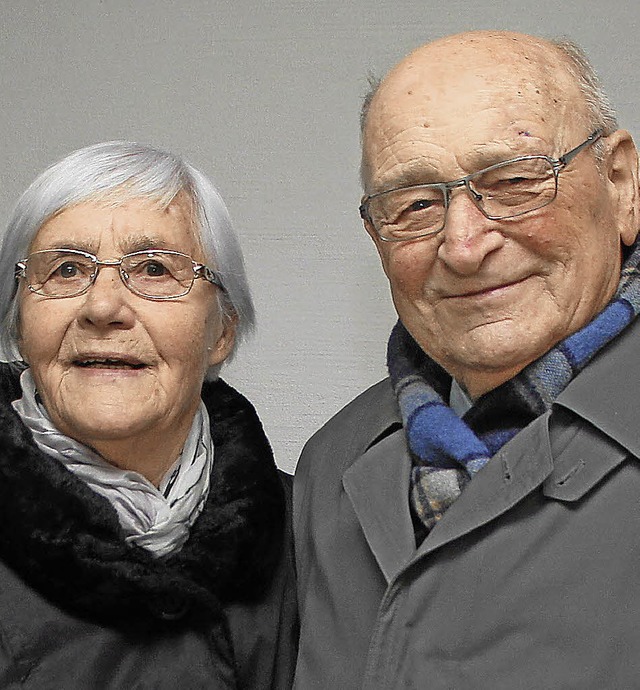 Charlotte und Hermann Schmidlin traten  vor 65 Jahren vor den Traualtar.     | Foto: trogus