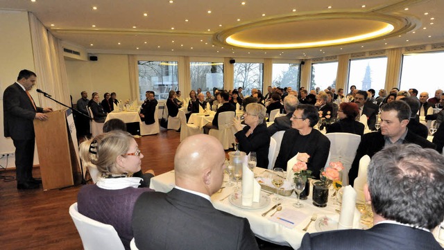 Vor vollem Haus auf Mnsterturmniveau ...ngungen fr Gastronimie und Hotellerie  | Foto: Markus Zimmermann               