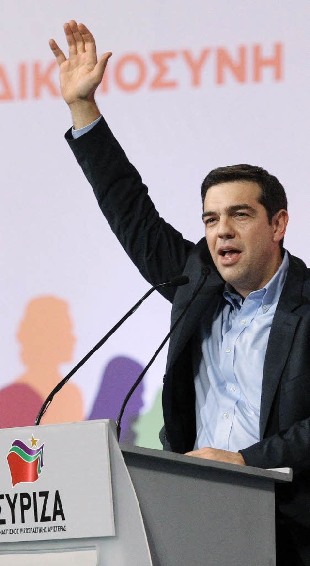 Hoffnungstrger: Syriza-Vorsitzender Alexis Tsipras   | Foto: DPA