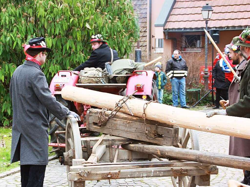 Mit dem Narrenbaumstellen begann in Wehr die heie Phase der Fasnacht.