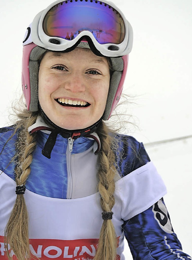 Zweite im Riesenslalom der Altersklasse U 16: Theresa Schaller vom SC Neustadt  | Foto: Junkel