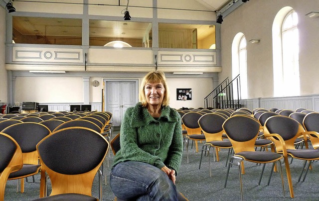Karin Maen im Saal der Stadtmission, ...Theaterraum mit 99 Pltzen sein wird.   | Foto: Claudia Gabler