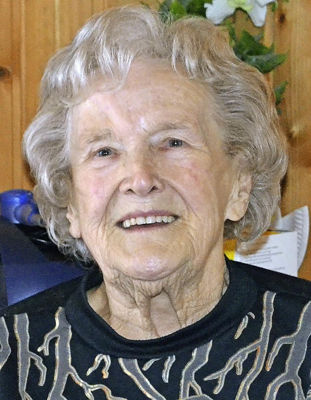 Anneliese Speck feierte  ihren 90. Geburtstag.   | Foto: paul berger