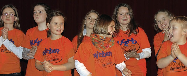 Auch beim Neujahrsempfang in Efringen-... begeisterte der Kinderchor Egringen.   | Foto: Herbert Frey