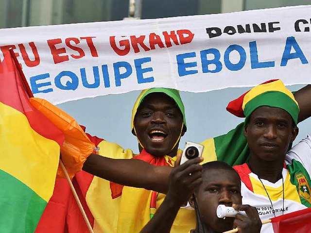 &#8222;Team Ebola&#8220; &#8211; mit e...a ihre Mannschaft beim Afrika-Cup an.   | Foto: AFP