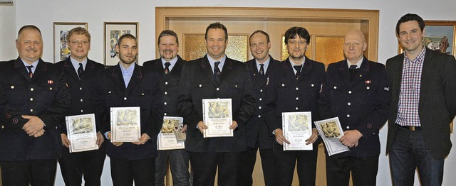 Ehrungen gab es bei der Feuerwehr Ried...n (35), Brgermeister Tobias Gantert.   | Foto: Patrick Burger