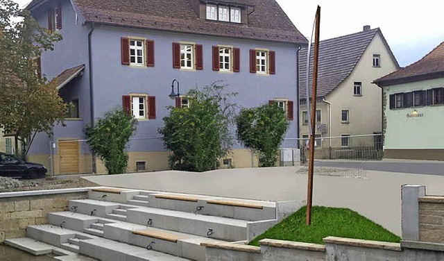 So soll der Wentzingerplatz samt der S...ts neben der Treppe) einmal aussehen.   | Foto: Montage: Evgenij Gottfried