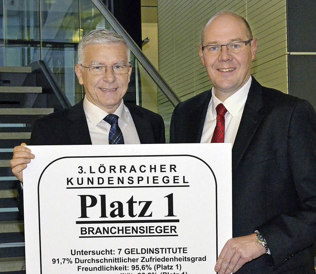 Volksbank-Vorstnde Gnther Heck und  Ulf Bleckmann (v.li.)   | Foto: zvg