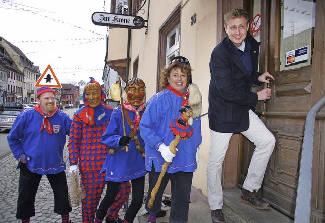 Einrcken: Das  Gasthaus &#8222;Krone&...le-Bengel haben sich dafr eingesetzt.  | Foto: Ilona Hge