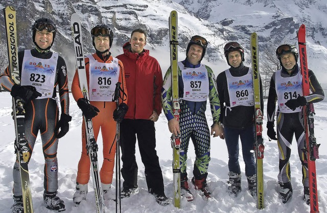 Armin Dietsche, Gernot Geng, Thomas un...rennen in schweizerischen Mrren teil.  | Foto: Martha Weishaar