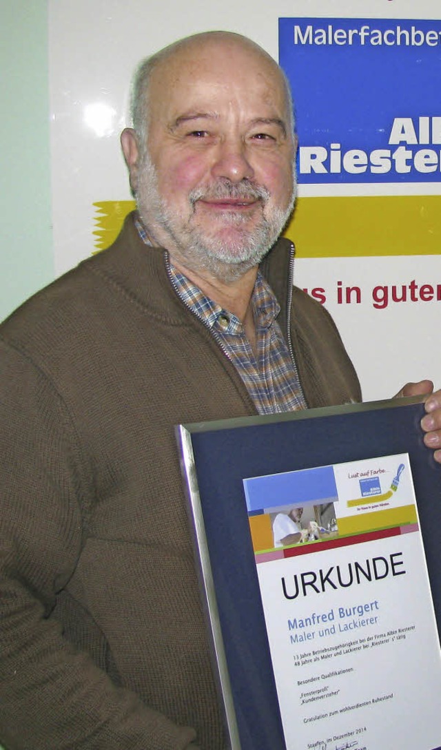 Manfred  Burgert war   48 Jahren als M...in den Ruhestand verabschiedet wurde.   | Foto: Manfred Lange