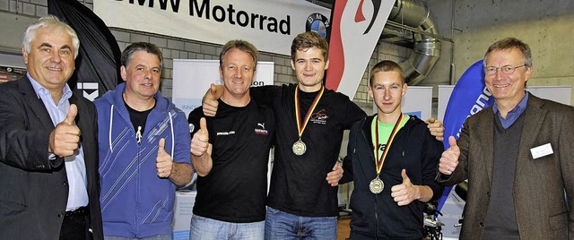 Philipp Mair  und Fabian Kraft (Vierte...r Kfz und Zweirad, ber ihre Erfolge.   | Foto: Markus Dold