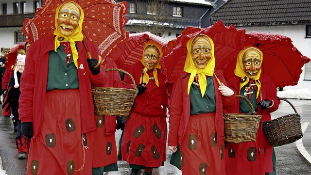 Die Lebkchler bereichern an Fasnacht ...odtmooser Farben grn, gelb und rot.    | Foto: archivfoto: andreas bhm