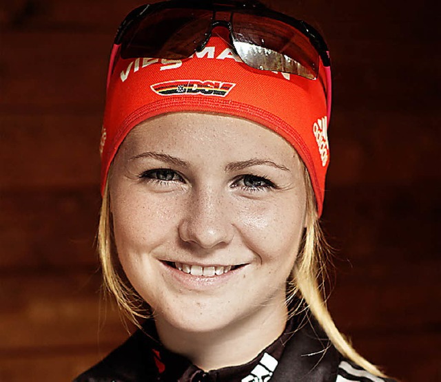 Biathletin Annika Knoll zeigte im EM-S...ine fehlerlose Leistung beim Schieen.  | Foto: Kreb