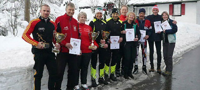 Erschpft, aber glcklich: die Teilneh...isterschaften des Ski-Clubs Hotzenwald  | Foto: zvg