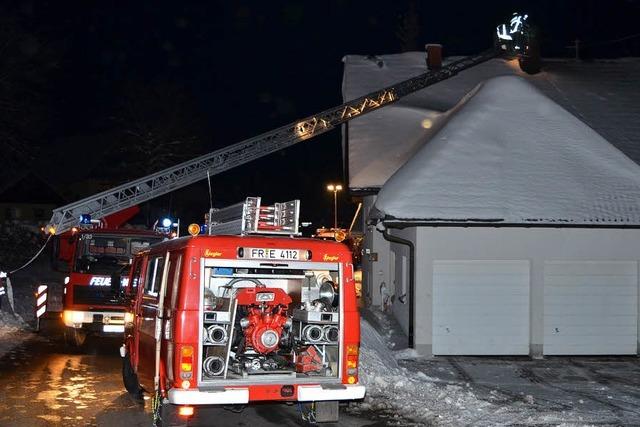 Funken aus dem Kamin