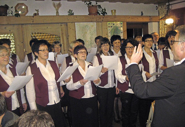 Der Gesangsverein &#8222;Sngerrunde&#...ergangenen Jahr in hohem Mae erfllt.  | Foto: Thomas Steimer