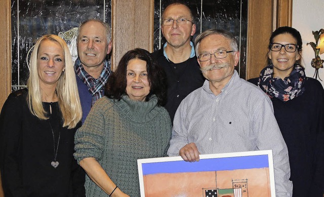 Der Vorstand des Tennisclubs Langenau ...ausgeschieden) und Kathrin Bernauer.    | Foto: Hans-jrgen Hege