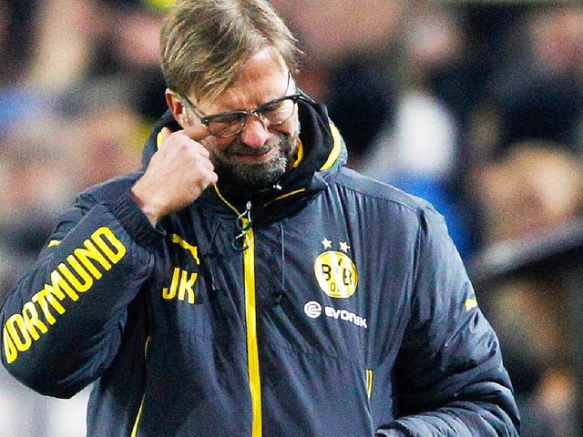 Das ging wieder mal ins Auge: BVB-Trainer Jrgen Klopp   | Foto: dpa, AFP