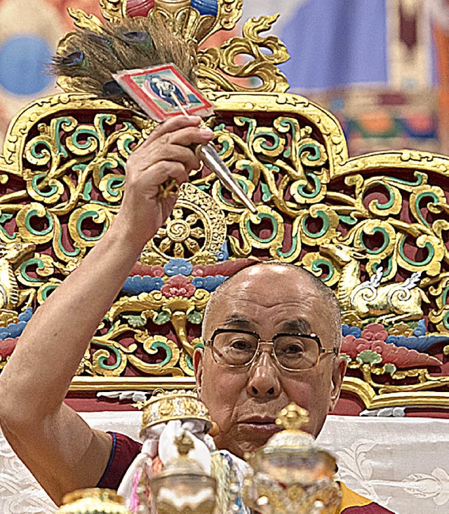 Der Dalai Lama in Basel   | Foto: dpa