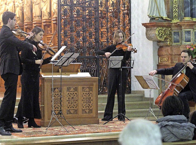Hans-Joachim Berg und Angelika Bellin ...o, bilden das Quartett Baden-Streich.   | Foto: Peter Heck