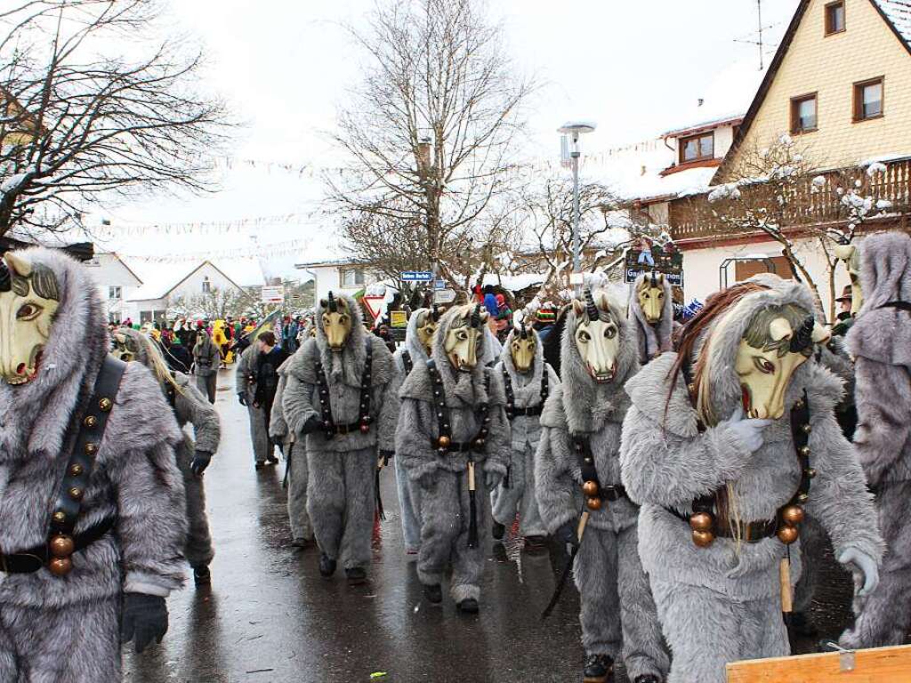 Die Ruhmattenschimmel aus Bollenbach machten der Geienzunft ihre Aufwartung.