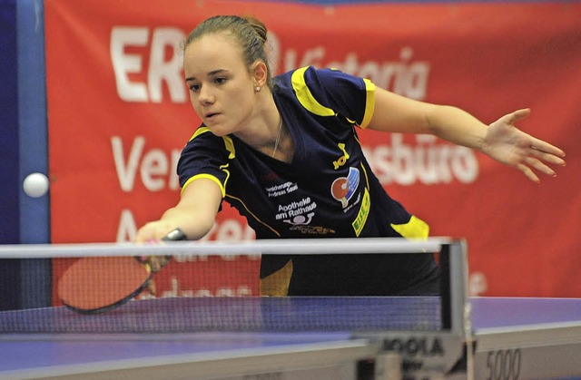 Knapp unterlag ESV-Spielerin Celine Reust im Entscheidungssatz.   | Foto: ms