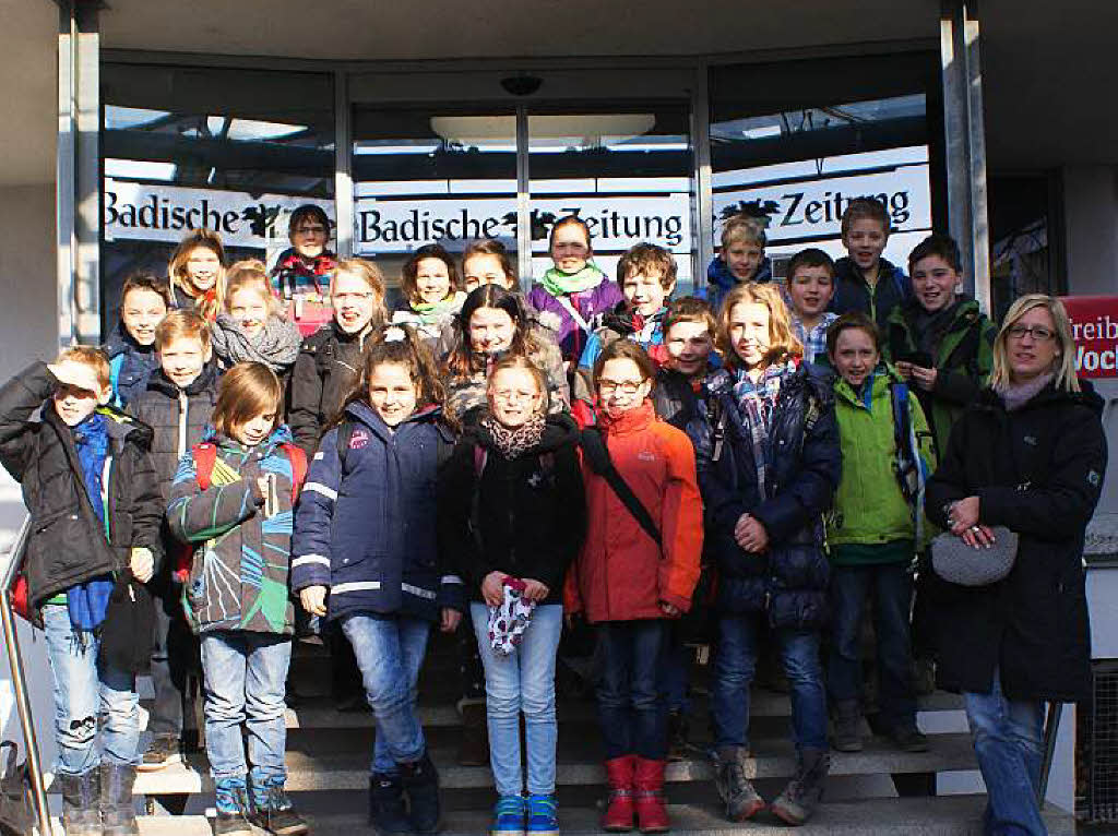 Die Klasse 4b Michael-Friedrich-Wild-Grundschule aus Mllheim mit der Lehrerin Frau Kertin Gtz
