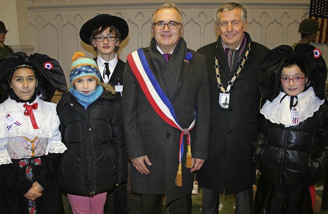 Empfang im Museum von Eguisheim. Trach... aus der Partnergemeinde Hinterzarten.  | Foto: Dieter Maurer