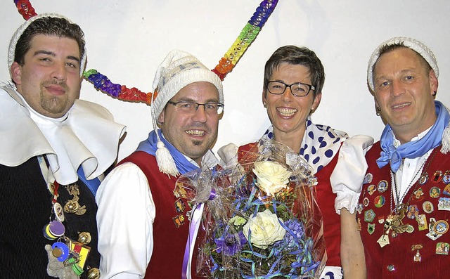 Sebastian Stein, Ralf Nocke, Sabine Th...t bewiesen  die Wirtsleute der Krone.   | Foto: C. Renk