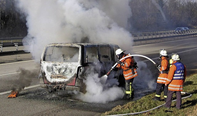 Bei Bad Bellingen lschte die Wehr einen Fahrzeugbrand.   | Foto: schmid