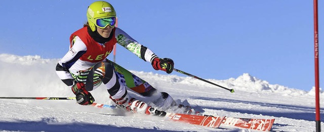 Windschlpfrig auf Ski: Die Neuenburge...Horning holte Bronze im Riesenslalom.   | Foto: Siegmund