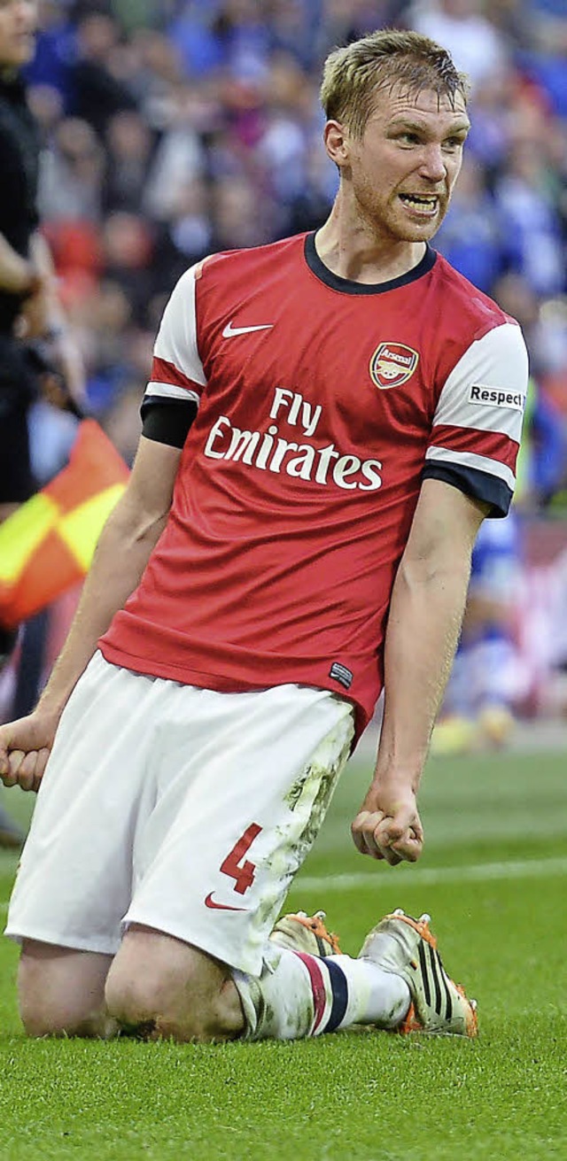 Darf mit seinem Klub Arsenal London au...ld hoffen: Weltmeister Per Mertesacker  | Foto: dpa