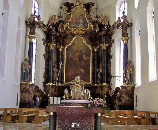 Der Altar der Stadtkirche  Sankt Micha...8211; 300 Jahre Sankt Michael.&#8220;   | Foto: Karla Scherer