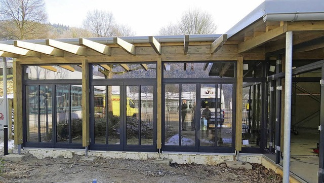 Hier entsteht ein Aufenthaltsraum mit Cafeteria.   | Foto: Gemeinde