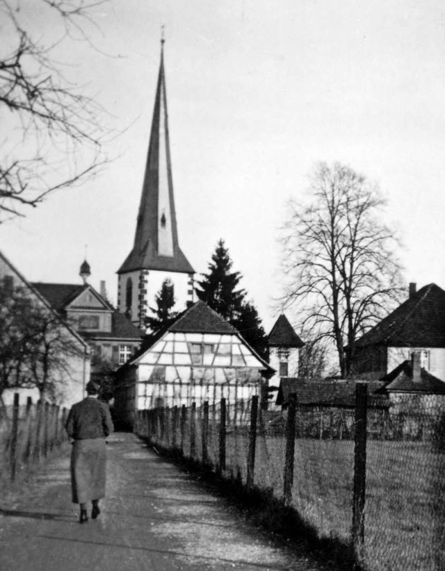 Die Ottenheimer Simultankirche vor der Zerstrung des Turms vor genau 70 Jahren   | Foto: Archivfoto: M. Frenk