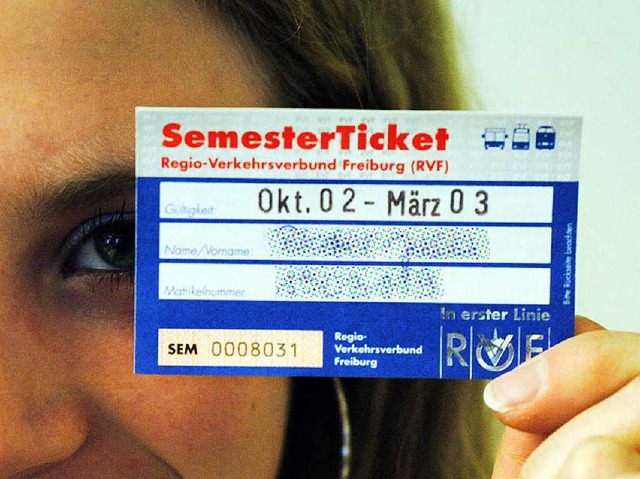 Nur fr Immatrikulierte zu haben: das Semesterticket   | Foto: Ingo Schneider