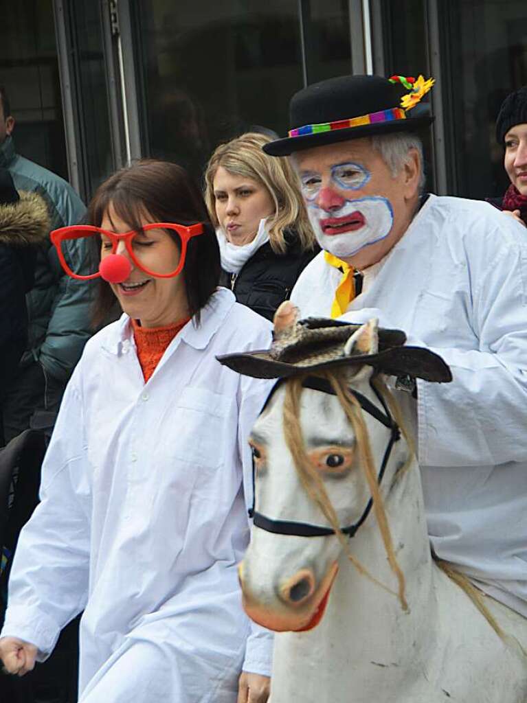 Fachbereichsleiter Hansjrg Jenne auf seinem Pferdle „Rossinante“.