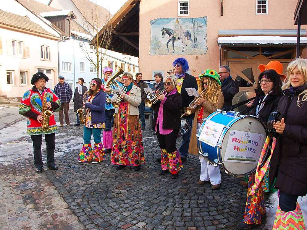 Auch die Rathaus-Hippies sorgten fr Stimmung!