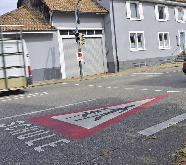 Freiburger Strae in Tumringen: Die &#...rer Schulweg&#8220; fordert Tempo 30.   | Foto: Nikolaus Trenz