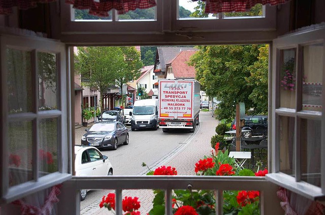 Der Gterverkehr sorgt in Glottertal immer wieder fr rger.  | Foto: Frank Kiefer