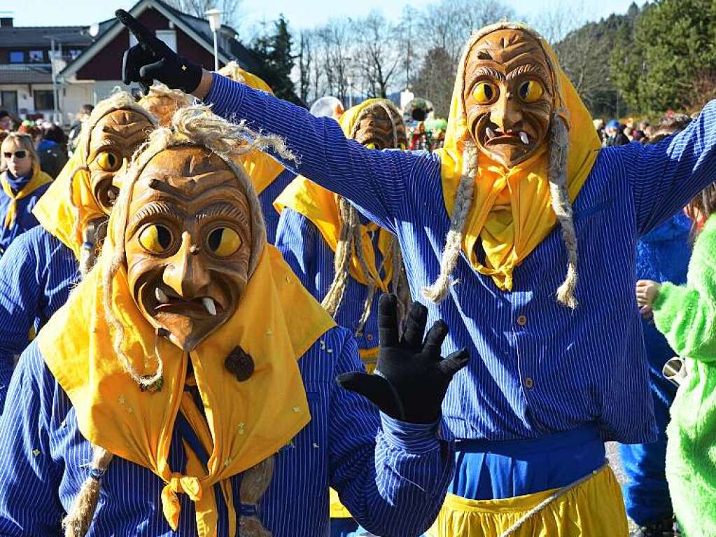 Kunterbunt ging es zu beim Fasnetumzug in Buchenbach.