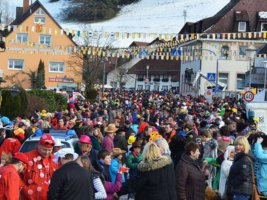 Kunterbunt ging es zu beim Fasnetumzug in Buchenbach.