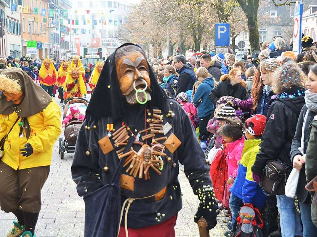 Bunt, tierisch und einfallsreich: In Schopfheim ging es am Fastnachtssonntag frhlich zu. Und die Besucher hatten ihre helle Freude.