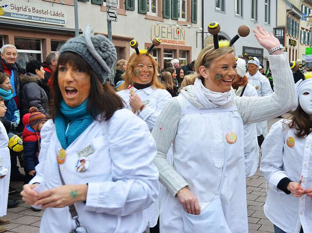 Bunt, tierisch und einfallsreich: In Schopfheim ging es am Fastnachtssonntag frhlich zu. Und die Besucher hatten ihre helle Freude.