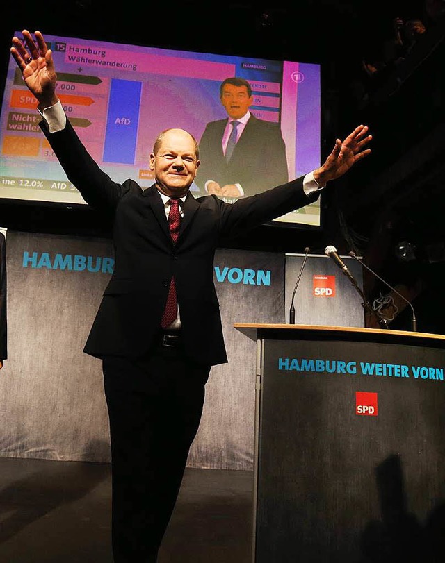 Olaf Scholz und die SPD haben die Wahl in Hamburg gewonnen.  | Foto: dpa