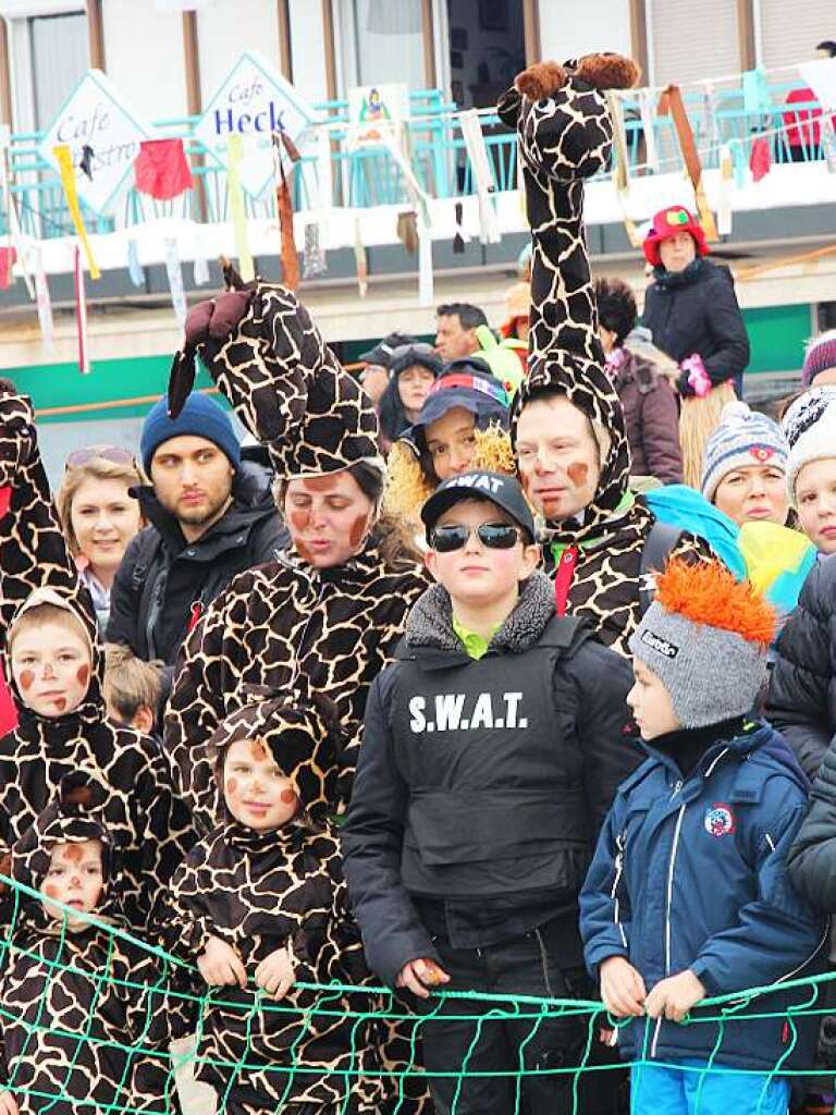 Schaurig-schne Masken, zahlreiche Hstrger, schmissige Kapellen und Besucher mit kreativen Verkleidungen: Beim Jubilumsumzug in Titisee gab es viel zu sehen.