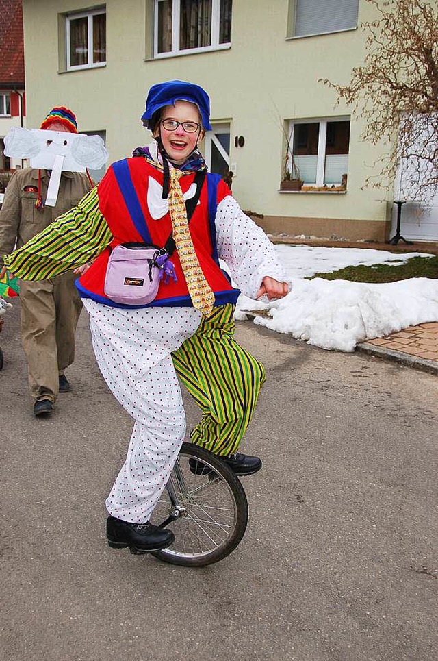 Talentiertes Zirkuskind auf dem Einrad!  | Foto: Jutta Binner-Schwarz