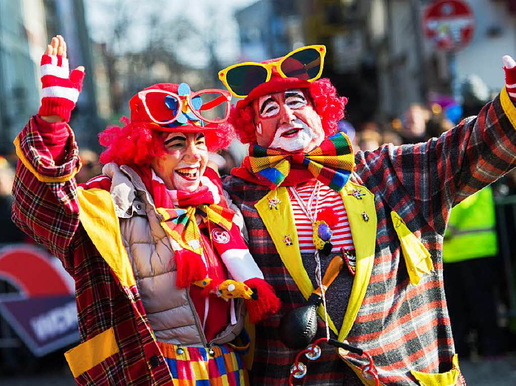 Rosenmontagsumzge in Kln und Dsseldorf.